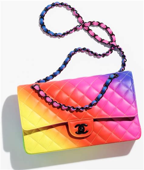 chanel rainbow flap bag|chanel flap bag agneau.